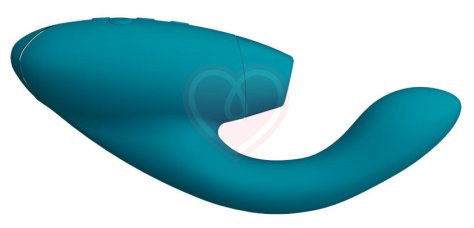 Вибратор с бесконтактной стимуляцией клитора Womanizer DUO 2 бирюзовый фото 2
