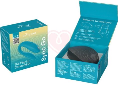 Вибратор для пар We-Vibe Sync Go голубой фото 8
