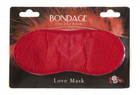 Маска на глаза Bondage Collection красная фото 3