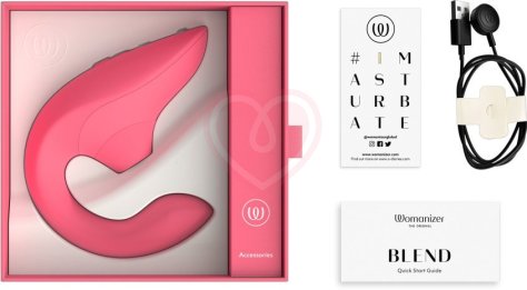 Вибратор для зоны G c бесконтактной стимуляцией клитора Womanizer Blend розовый фото 3