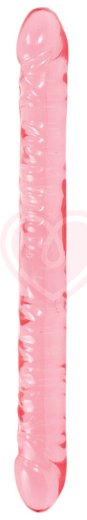 Двухсторонний фаллоимитатор Crystal Jellies 45 см розовый фото 1