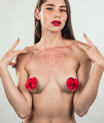 Пэстисы Burlesque Blaze круги с бантиками красные фото 5