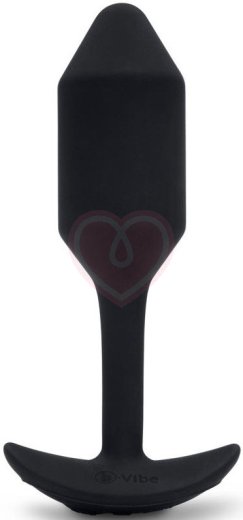 Утяжелённая анальная вибропробка b-Vibe Vibrating Snug Plug 2 малая чёрная фото 1