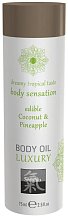 Съедобное масло для тела Shiatsu Body Oil Luxury Кокос и ананас 75 мл