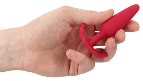 Анальная пробка для ношения Slim Butt Plug красная фото 2
