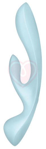 Вибратор-массажёр с 3 моторами Satisfyer Triple Oh голубой фото 2