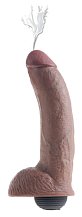 Фаллоимитатор с эффектом семяизвержения Squirting Cock 18 см коричневый