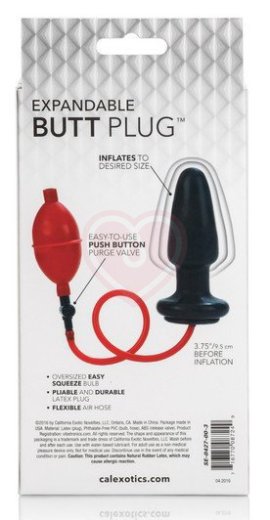 Анальная пробка с грушей для накачивания Expandable Butt Plug фото 2