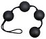 Силиконовые анальные шарики Velvet Balls Triple чёрные фото 1