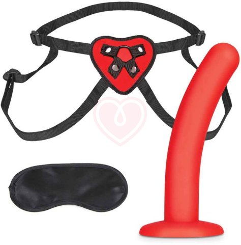 Страпон Lux Fetish Strap on Dildo Set красный фото 4
