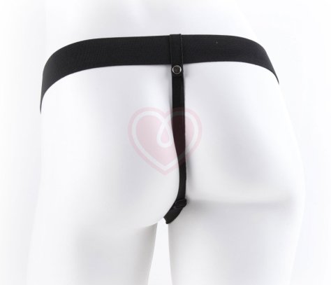 Фаллопротез с мошонкой Hollow Strap-On with Balls 24 см телесный фото 3