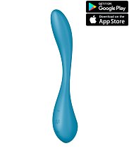 Гибкий вибратор Satisfyer G-Spot Flex 5+ с управлением от приложения голубой