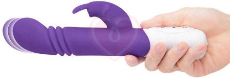 Вибратор-кролик с пульсирующей головкой Slim Shaft Thrusting G-Spot Rabbit фиолетовый фото 5