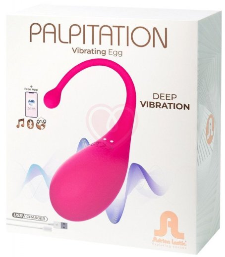 Виброяйцо с управлением от приложения Adrien Lastic Palpitation розовое фото 4