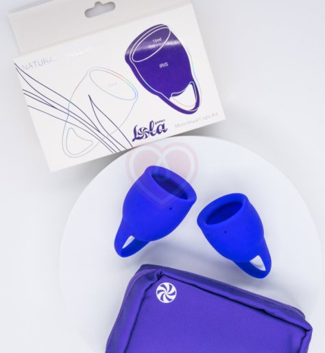 Набор из 2 менструальных чаш Lola Natural Wellness Iris синий фото 3