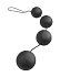 Анальная цепочка со смещённым центром тяжести Deluxe Vibro Balls чёрная фото 1