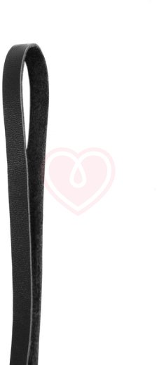 Плетка из натуральной кожи Pecado BDSM 50 см белая с черным фото 3