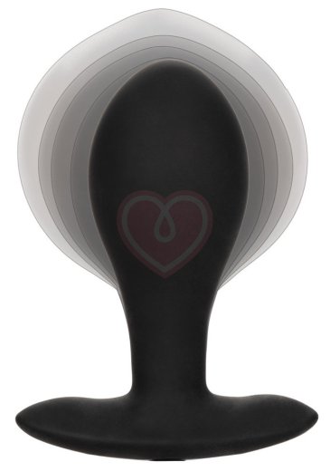 Утяжелённая расширяемая анальная пробка Weighted Silicone Inflatable Plug Large фото 5
