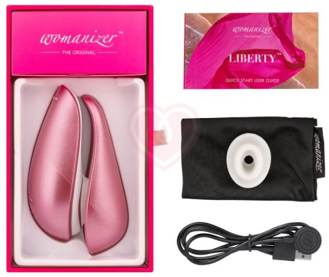 Вакуумный клиторальный стимулятор Womanizer Liberty розовый фото 6