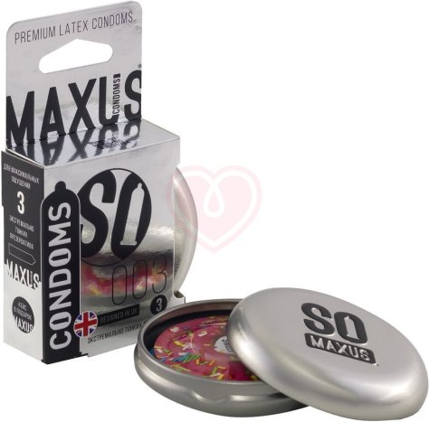 Ультратонкие презервативы Maxus 003 3 шт с кейсом фото 3