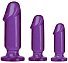 Набор из трёх анальных стимуляторов Crystal Jellies Anal Starter Kit фиолетовый фото 1