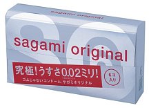 Ультратонкие полиуретановые презервативы Sagami Original 002 6 шт