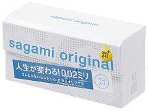 Полиуретановые презервативы Sagami Original 002 с дополнительной смазкой 12 шт