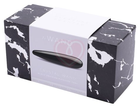 Фаллоимитатор из натурального камня Le Wand Crystal Wand чёрный обсидиан фото 5