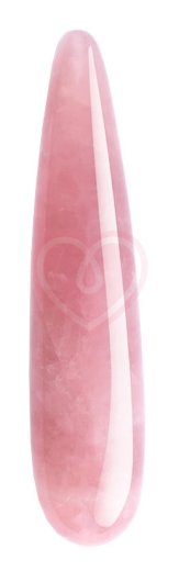 Фаллоимитатор из натурального камня Le Wand Crystal Wand розовый кварц фото 1
