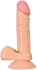 Реалистичный фаллоимитатор на присоске и с мошонкой RealStick Nude Lorn телесный фото 1