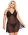 Комбинация с кружевным лифом и стринги SoftLine Berta чёрные фото 1