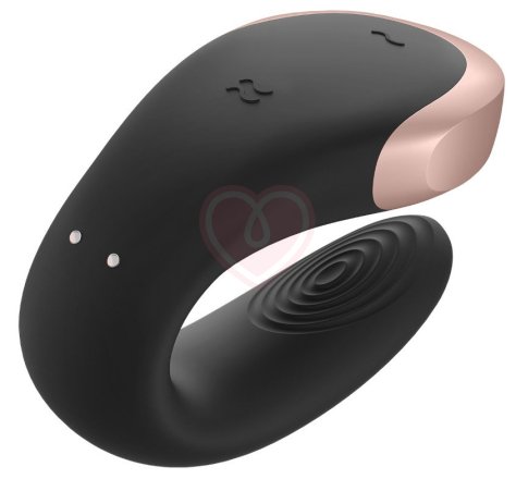 Вибратор для пар Satisfyer Double Love с пультом управления и приложением чёрный фото 4