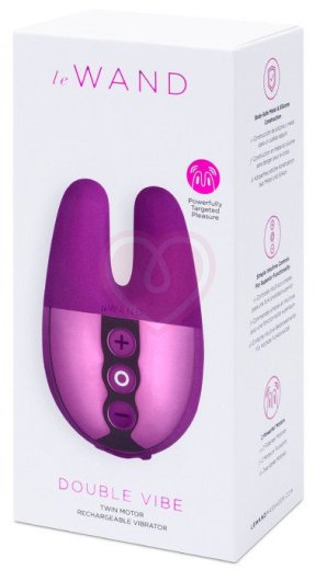 Мини-вибратор с двумя кончиками Le Wand Double Vibe фиолетовый фото 7