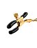 Зажимы на соски Pipedream Gold Chain Nipple Clamps чёрные с золотом фото 2
