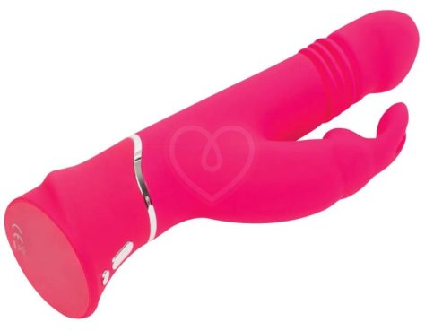 Вибратор с клиторальным стимулятором Happy Rabbit Thrusting Realistic розовый фото 3
