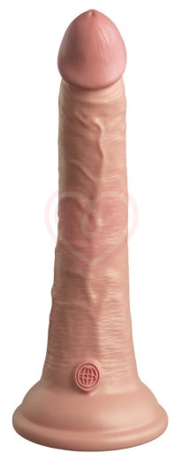 Реалистичный фаллоимитатор King Cock Ellite Dual Density 18 см телесный фото 2