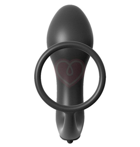 Анальная вибро-пробка с эрекционным кольцом Ass-Gasm Cockring Vibrating Plug фото 3