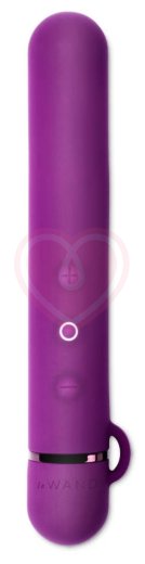 Силиконовый мини-вибратор с насадкой Le Wand Baton фиолетовый фото 1