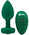 Вибропробка b-Vibe Vibrating Jewel Plug с кристаллом и пультом зелёная фото 7