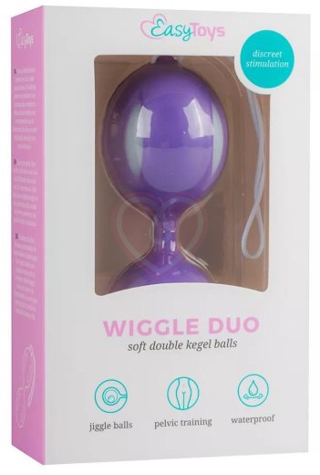 Вагинальные шарики для тренировок Кегеля Wiggle Duo Kegel Ball фиолетовые фото 3