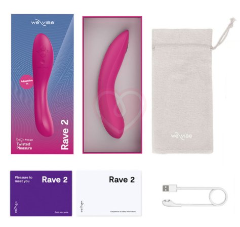 Вибратор для зоны G We-Vibe Rave 2 с управлением от приложения розовый фото 5