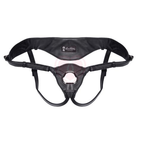 Пояс для страпона Patent Leather Strap-On Harness чёрный фото 3