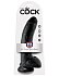 Фаллоимитатор на присоске с мошонкой King Cock with Balls 23 см чёрный фото 2