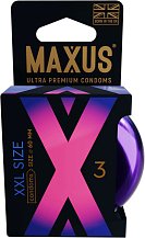Набор увеличенных презервативов Maxus XXL 3 шт с кейсом