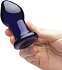 Стеклянная анальная вибропробка с пультом Glas Remote Plug синяя фото 2