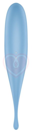 Двухсторонний вакуумный вибростимулятор Satisfyer Twirling Pro голубой фото 4
