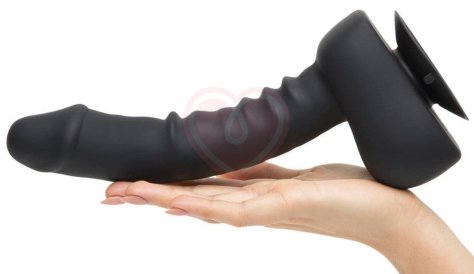 Вибратор с дистанционным управлением Uprize Realistic Dildo 28 см чёрный фото 5