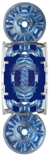 Сквозной мастурбатор Fleshlight Quickshot Turbo Blue Ice голубой фото 7