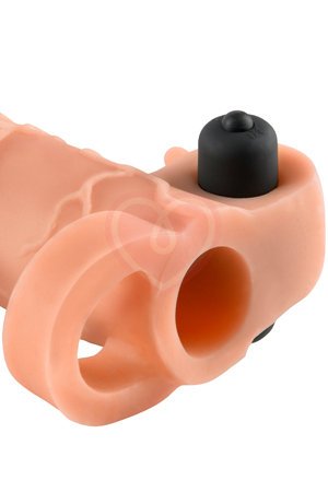 Насадка удлинитель с вибрацией Vibrating Real Feel Extension 16,5 см телесная фото 3