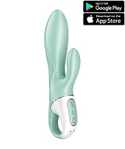 Расширяющийся вибратор Satisfyer Air Pump Bunny 5 с приложением